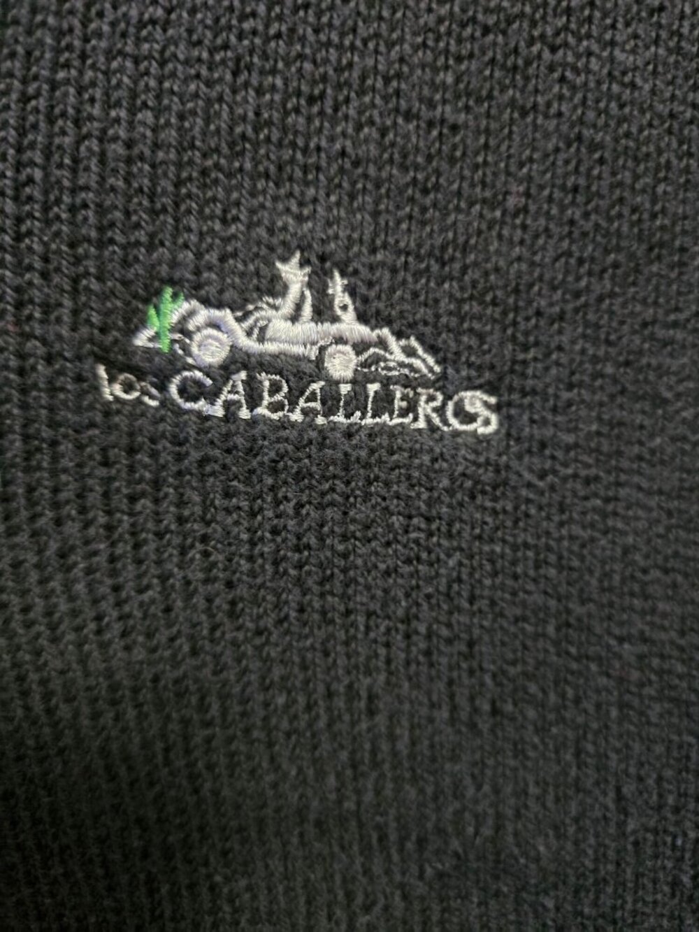 Vintage Lady Antigua Los Caballeros Golf Golf Sweater V-Neck Size 38 Made In USA - Picture 2 of 7